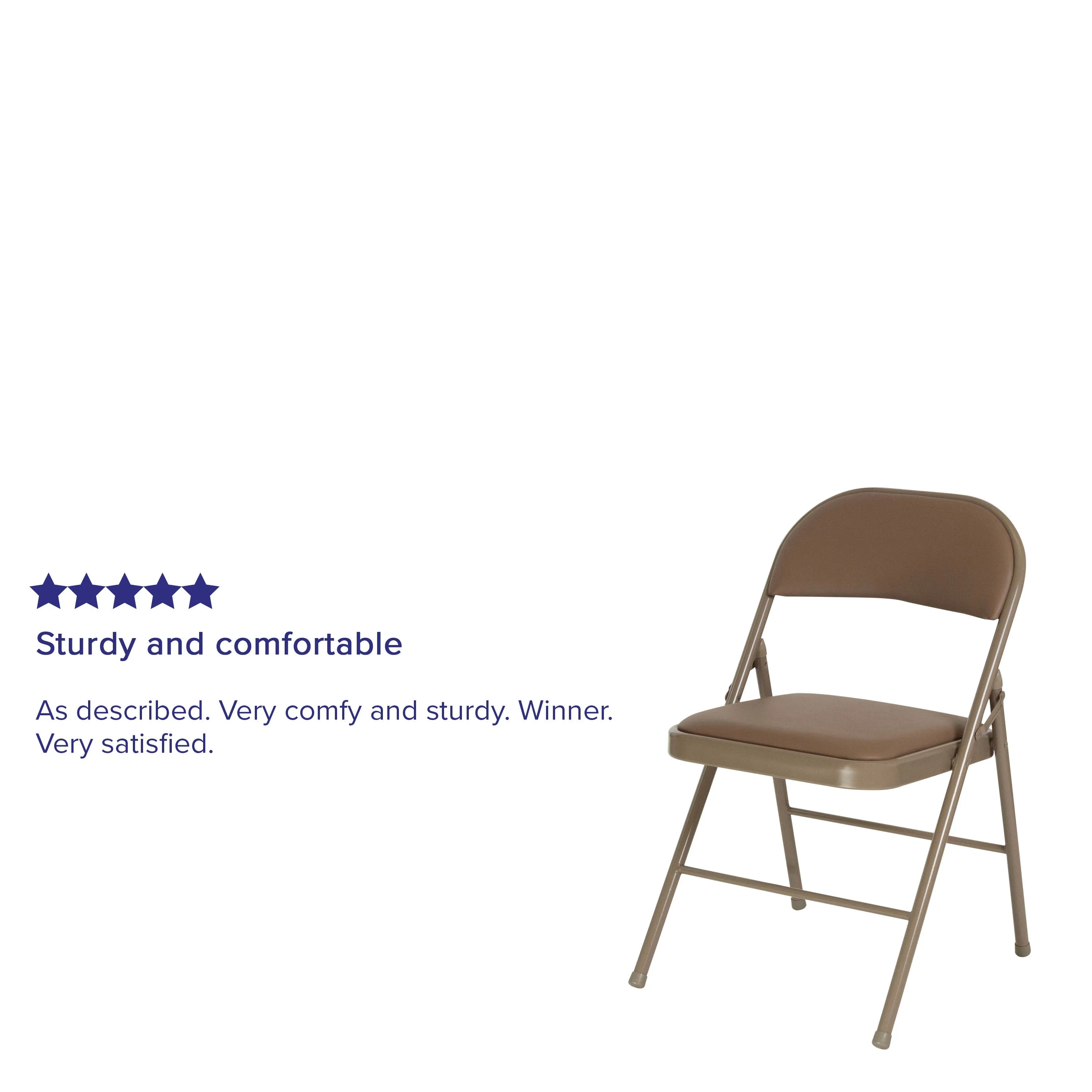 HERCULES Series Double Braced Vinyl Folding Chair