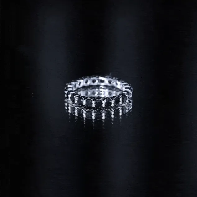 Lab Grown Black Diamond Classic Eternity Ring