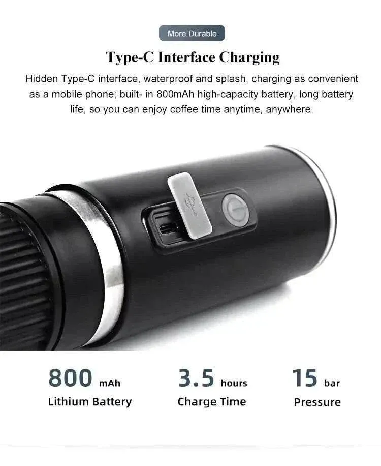 Portable Coffee Maker Espresso Machine Mini For Large And Small Capsules Fully Auto