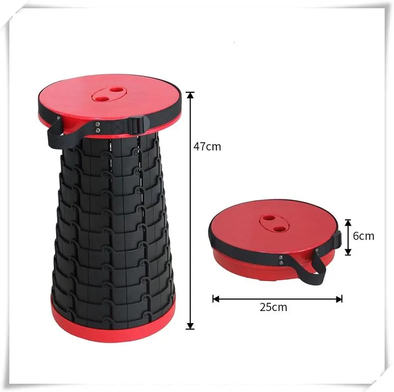 Retractable Folding Stools Portable Plastic Stool