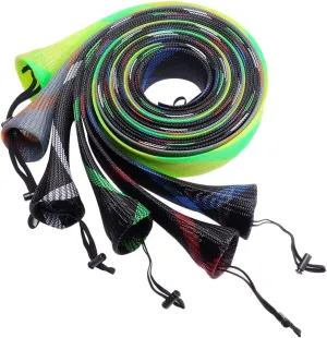 SF Fishing Rod Sock Fishing Rod Sleeve Rod Cover Braided Mesh Rod Protector Pole Gloves Fishing Tools for Spinning Fishing Rod,Casting Rod,Musky Rod, Ice Rod, Fly Rod, Spey Rod