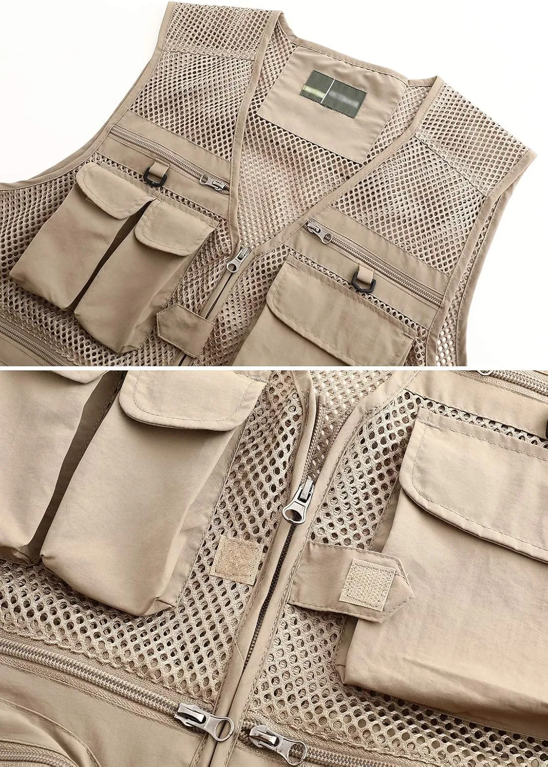 Spanye Mens Fishing Hunting Vest Outdoor Travel Utility Vest Tactical Work Jacket Multi Pocket