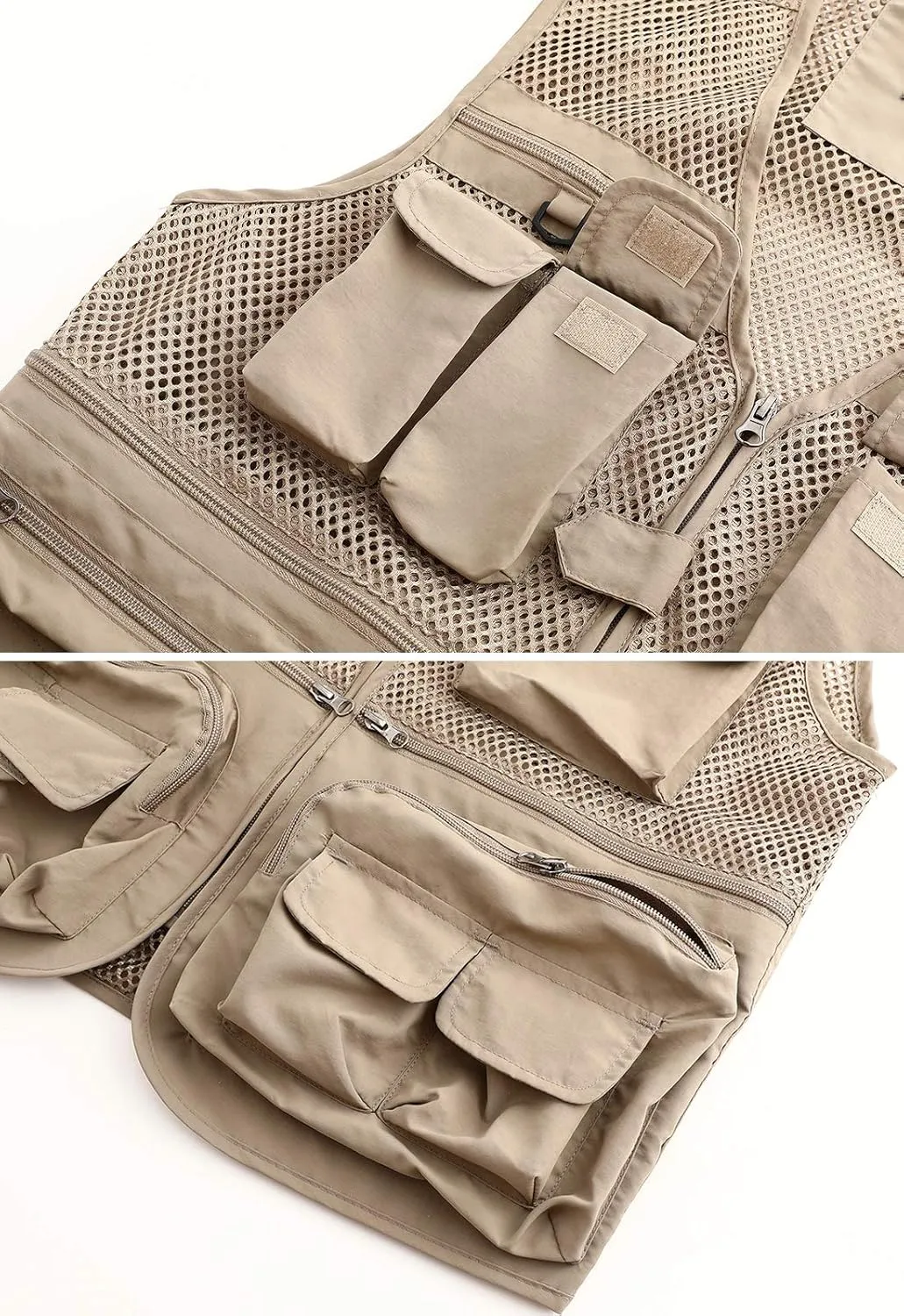 Spanye Mens Fishing Hunting Vest Outdoor Travel Utility Vest Tactical Work Jacket Multi Pocket